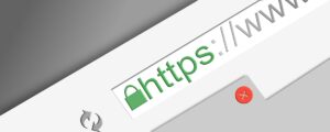 A URL bar showing a the pad lock that proves SSL is valid